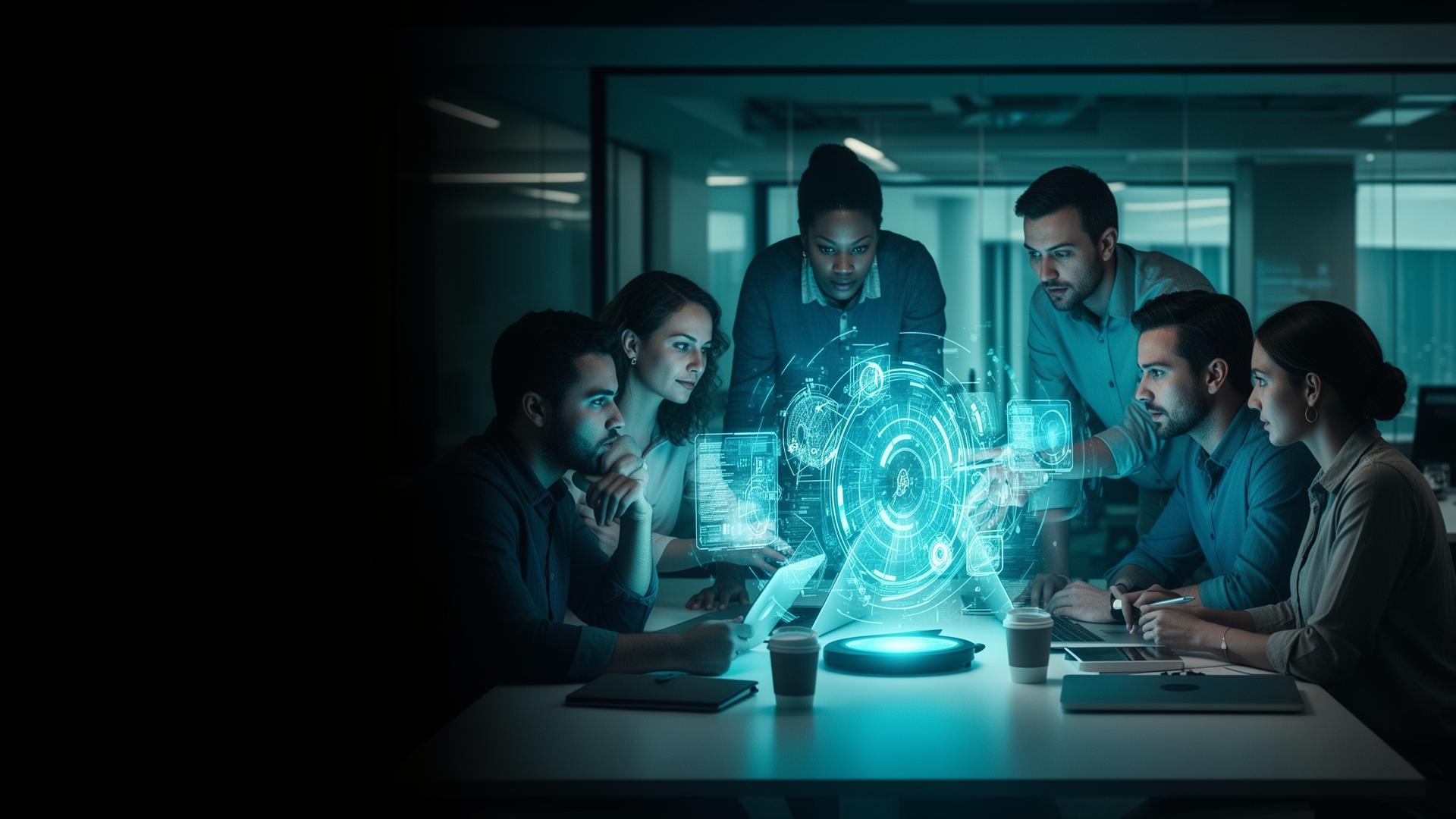 IT professionals supporting a growing business with technology solutions